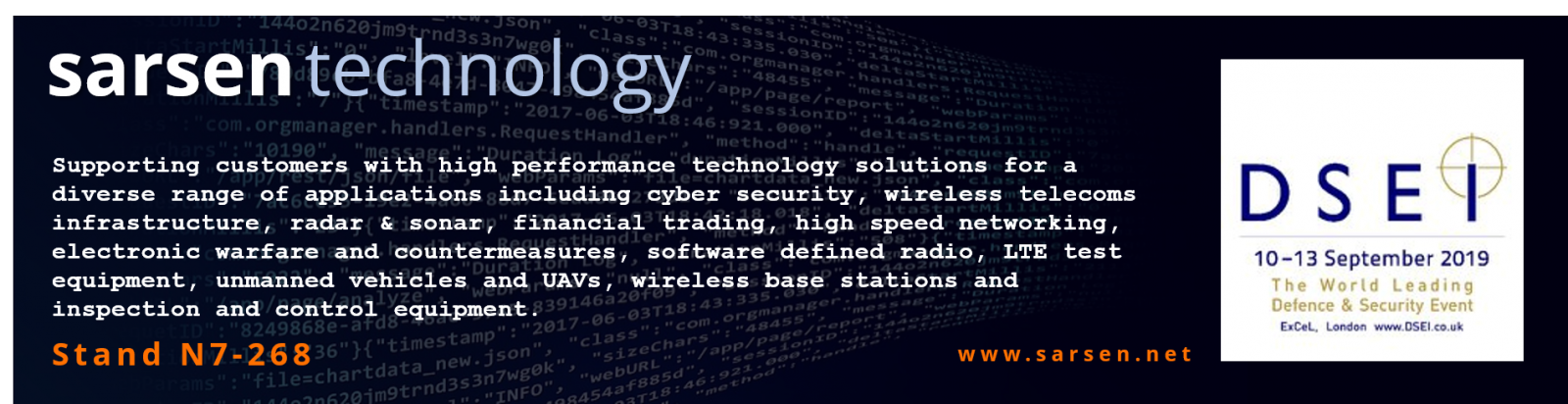 Sarsen Technology - DSEI 2019 Information